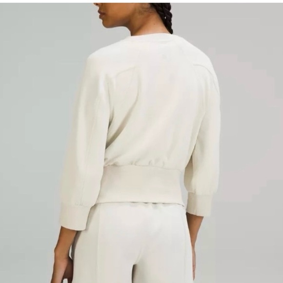 Lululemon Softstreme Ribbed-Hem Pullover Natural Ivory Size 2 - Picture 2 of 9